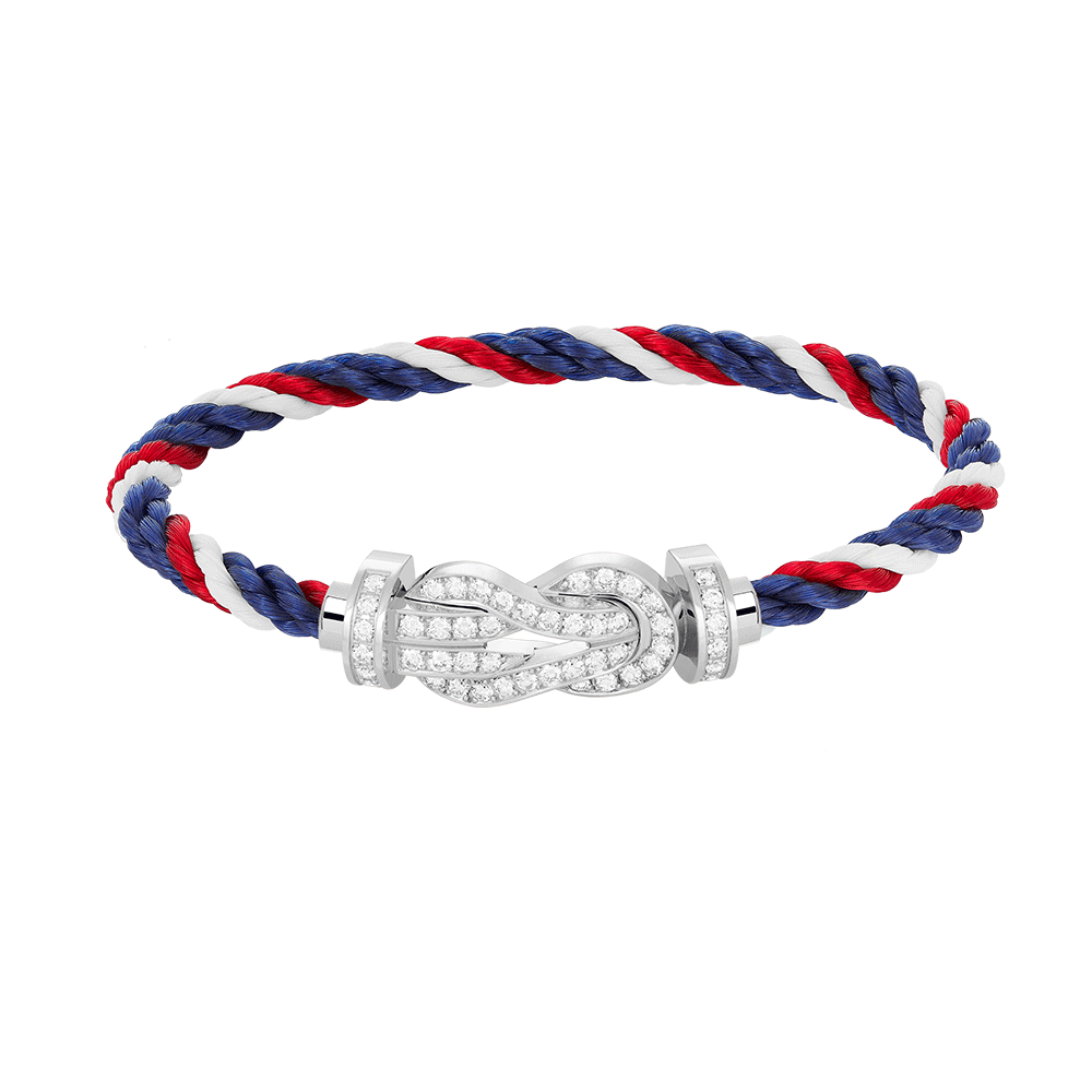[⭐Luxery]CHANCE LARGE 8 FIGURE BUCKLE FULL DIAMOND BRACELET SILVER