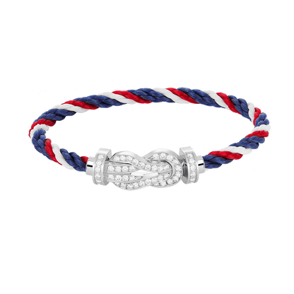 [⭐Luxery]CHANCE LARGE 8 FIGURE BUCKLE FULL DIAMOND BRACELET SILVER