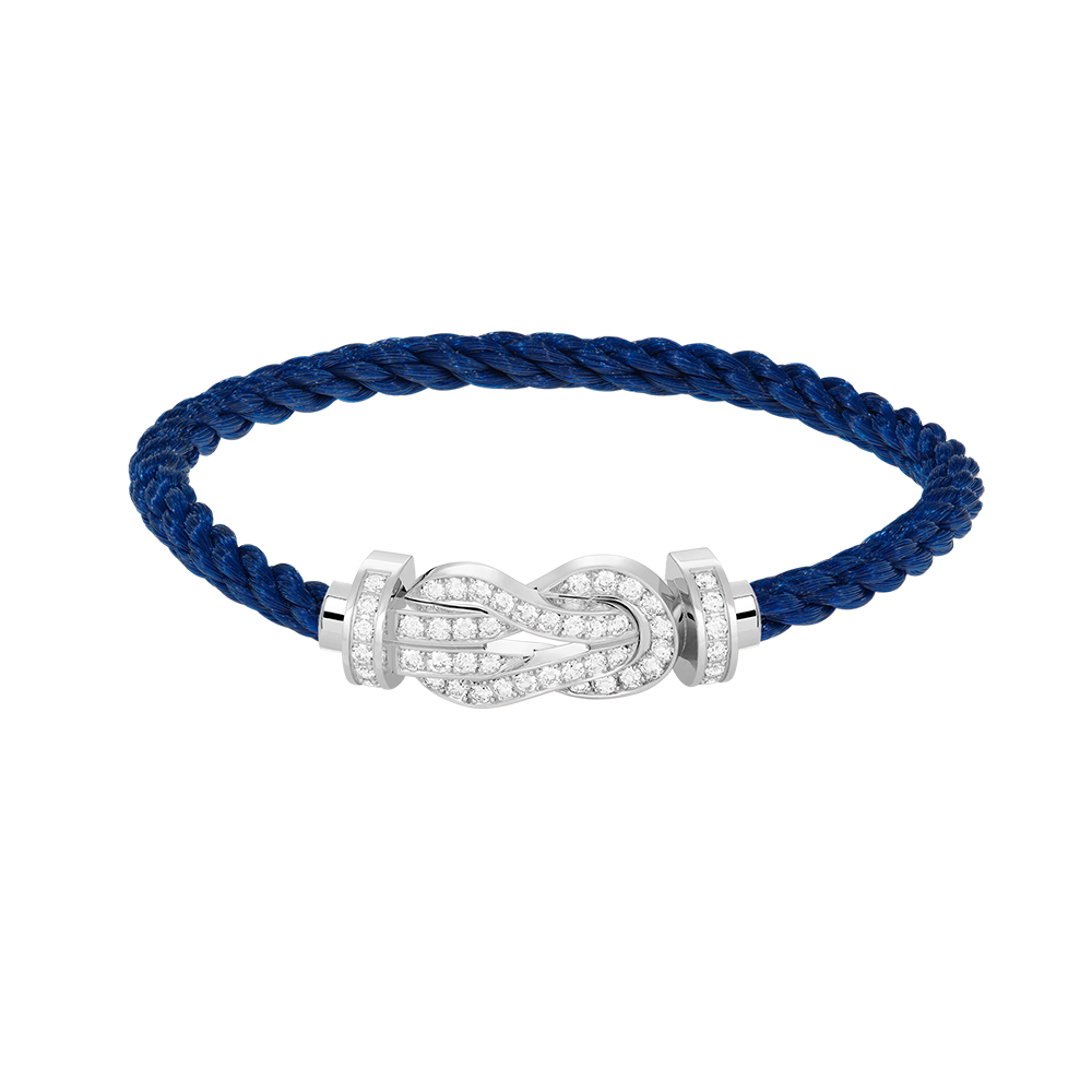 [⭐Luxery]CHANCE LARGE 8 FIGURE BUCKLE FULL DIAMOND BRACELET SILVER
