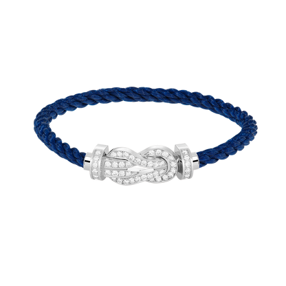 [⭐Luxery]CHANCE LARGE 8 FIGURE BUCKLE FULL DIAMOND BRACELET SILVER