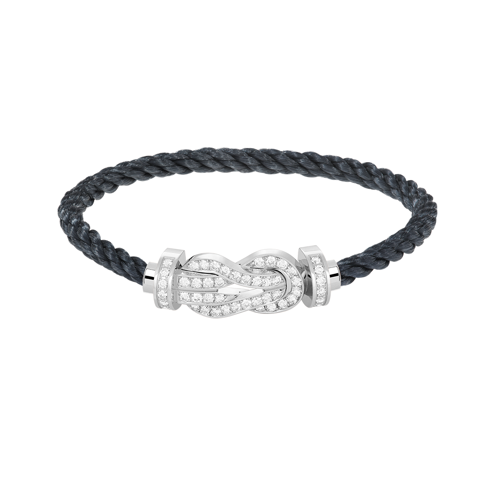 [⭐Luxery]CHANCE LARGE 8 FIGURE BUCKLE FULL DIAMOND BRACELET SILVER