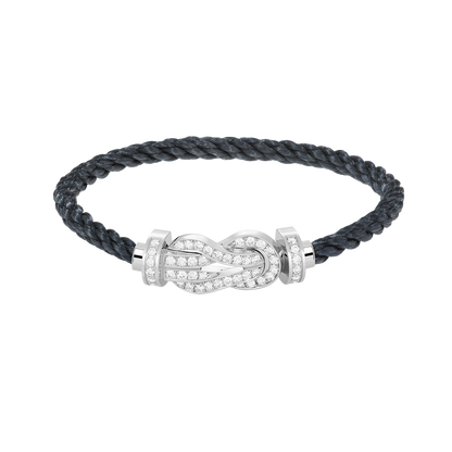 [⭐Luxery]CHANCE LARGE 8 FIGURE BUCKLE FULL DIAMOND BRACELET SILVER