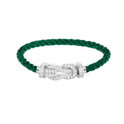 [⭐Luxery]CHANCE LARGE 8 FIGURE BUCKLE FULL DIAMOND BRACELET SILVER