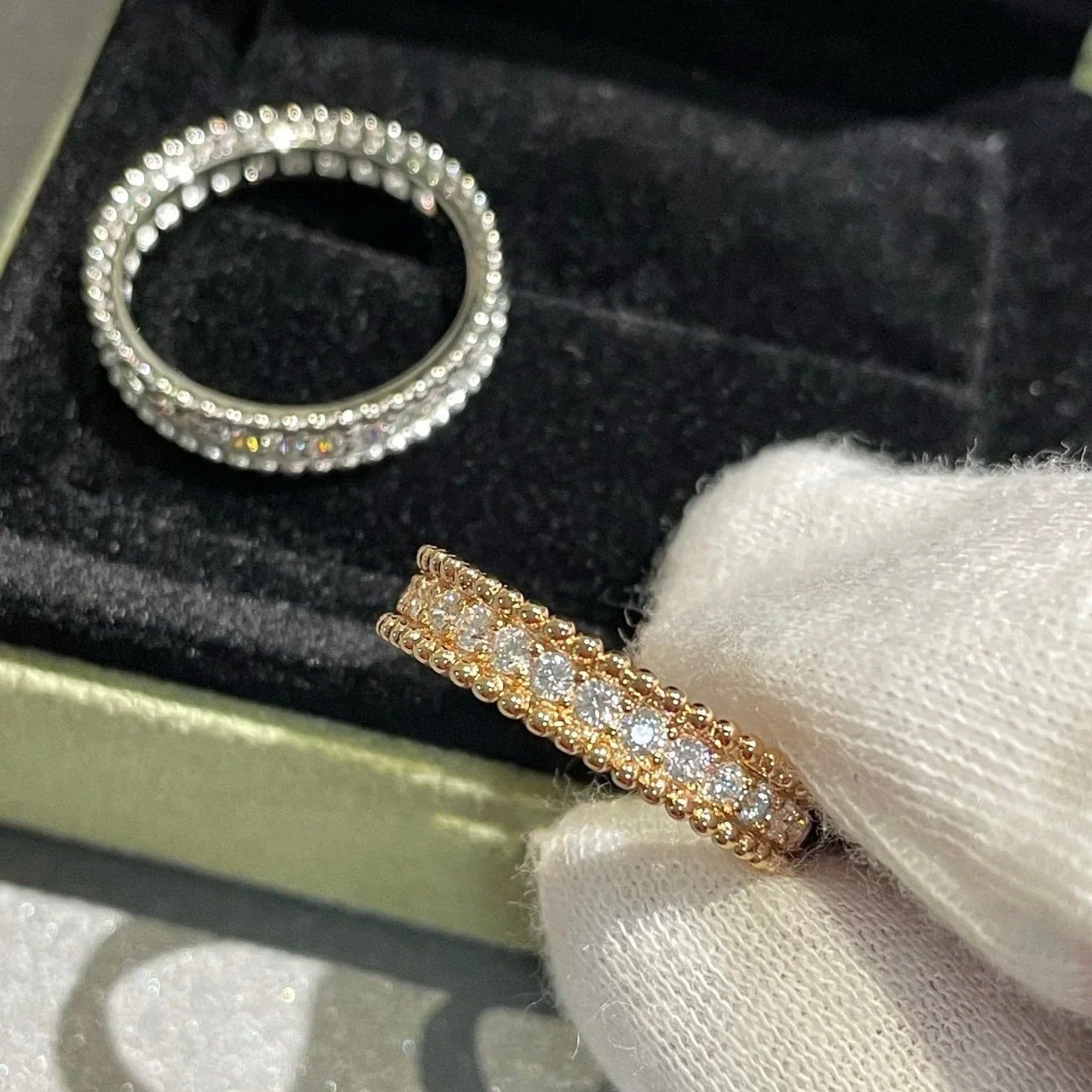 [⭐Luxery]PERLEE DIAMOND SILVER RING