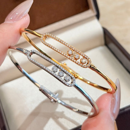 [⭐Luxery]Move Pavé Diamond Bangle Bracelet M