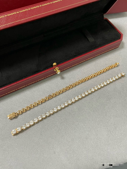 [⭐Luxery jewelrys]TENNIS BRACELET WITH FULL DIAMOND SETTING