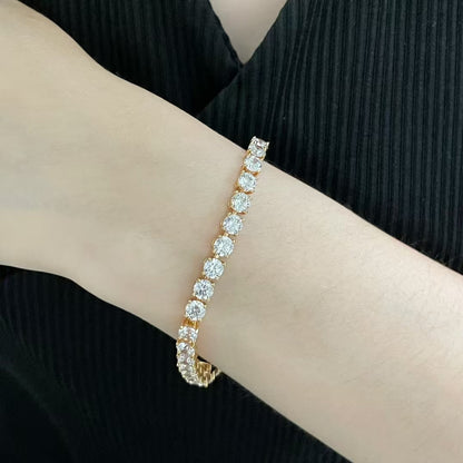 [⭐Luxery jewelrys]TENNIS BRACELET WITH FULL DIAMOND SETTING