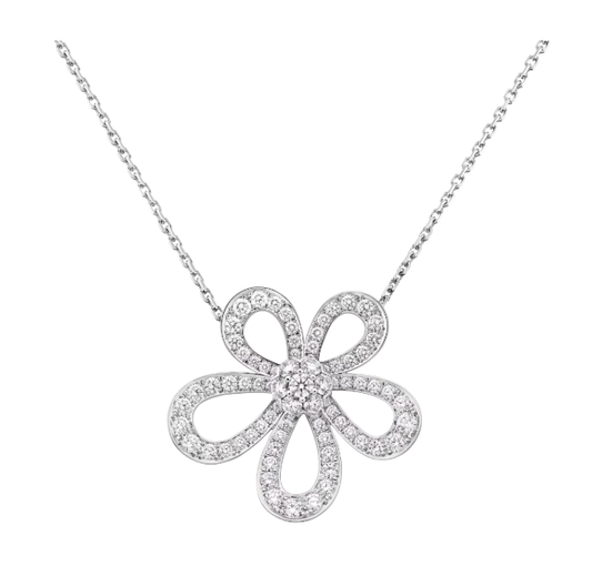 [⭐Luxery]FLOWERLACE NECKLACE FULL DIAMONDS