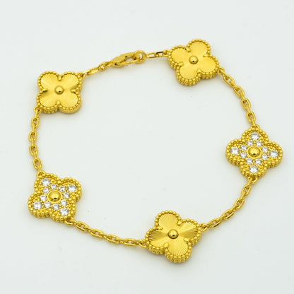 [⭐Luxery] CLOVER 5 MOTIF LASER BRACELET COLLECTION