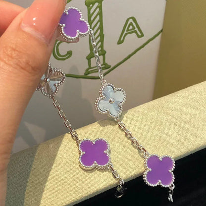 [⭐Luxery] CLOVER 5 MOTIF VIOLET BRACELET COLLECTION