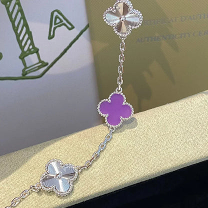 [⭐Luxery] CLOVER 5 MOTIF VIOLET BRACELET COLLECTION