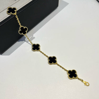 [⭐Luxery] CLOVER 5 MOTIF ONYXS BRACELET COLLECTION