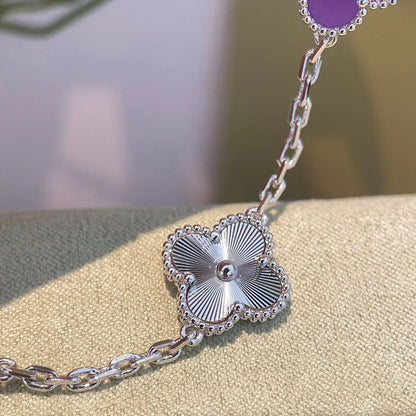 [⭐Luxery] CLOVER 5 MOTIF VIOLET BRACELET COLLECTION