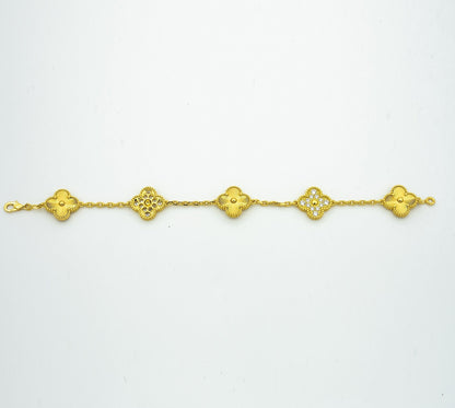 [⭐Luxery] CLOVER 5 MOTIF LASER BRACELET COLLECTION
