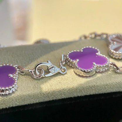[⭐Luxery] CLOVER 5 MOTIF VIOLET BRACELET COLLECTION