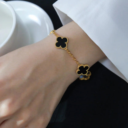 [⭐Luxery] CLOVER 5 MOTIF ONYXS BRACELET COLLECTION