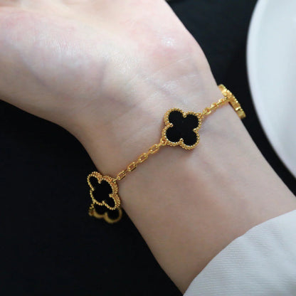 [⭐Luxery] CLOVER 5 MOTIF ONYXS BRACELET COLLECTION