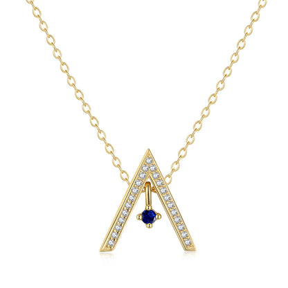 [Luxery Jewelry]Sparkling "A" Shape Necklace