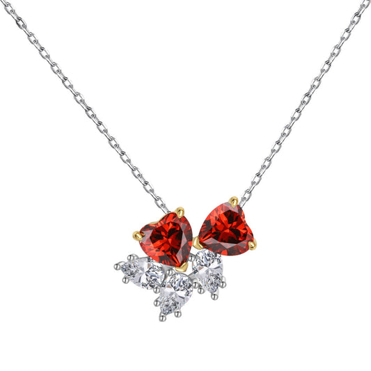 [Luxery Jewelry]Dainty Red Heart Necklace