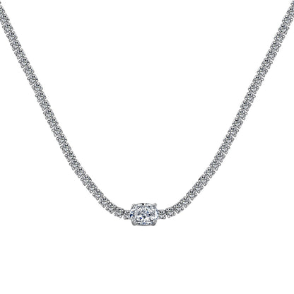 [Luxery Jewelry]1.0 Carat Shining Oval Cut Necklace