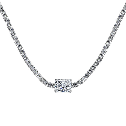[Luxery Jewelry]2.0 carat Ornate Emerald Cut Necklace