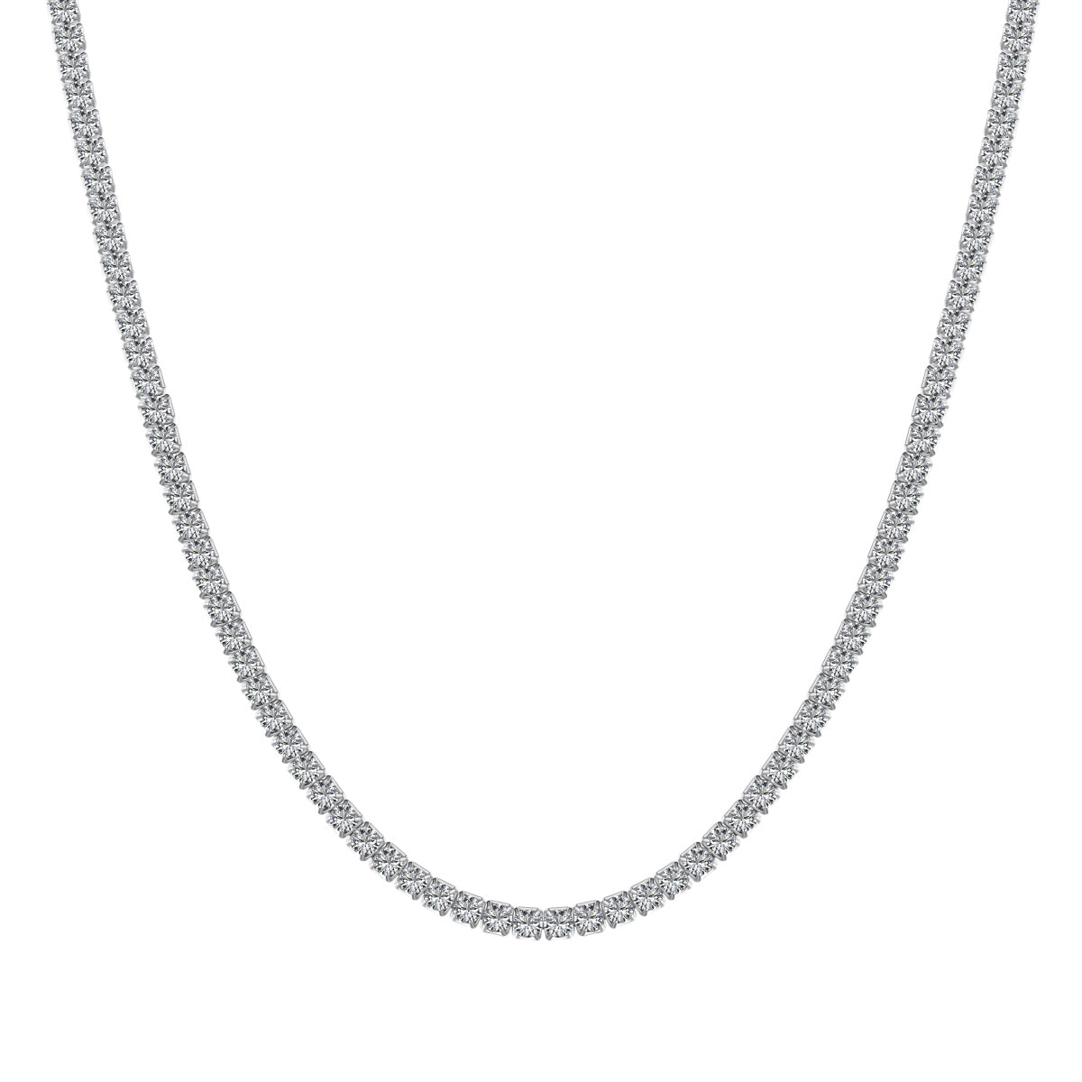 [Luxery Jewelry]Delicate Round Shape Tennis Necklace