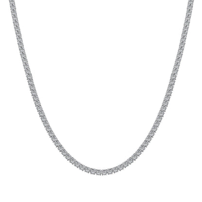 [Luxery Jewelry]Delicate Round Shape Tennis Necklace
