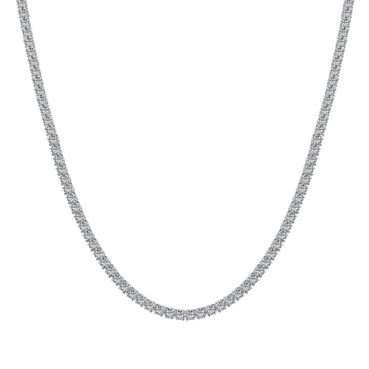 [Luxery Jewelry]Delicate Round Shape Tennis Necklace