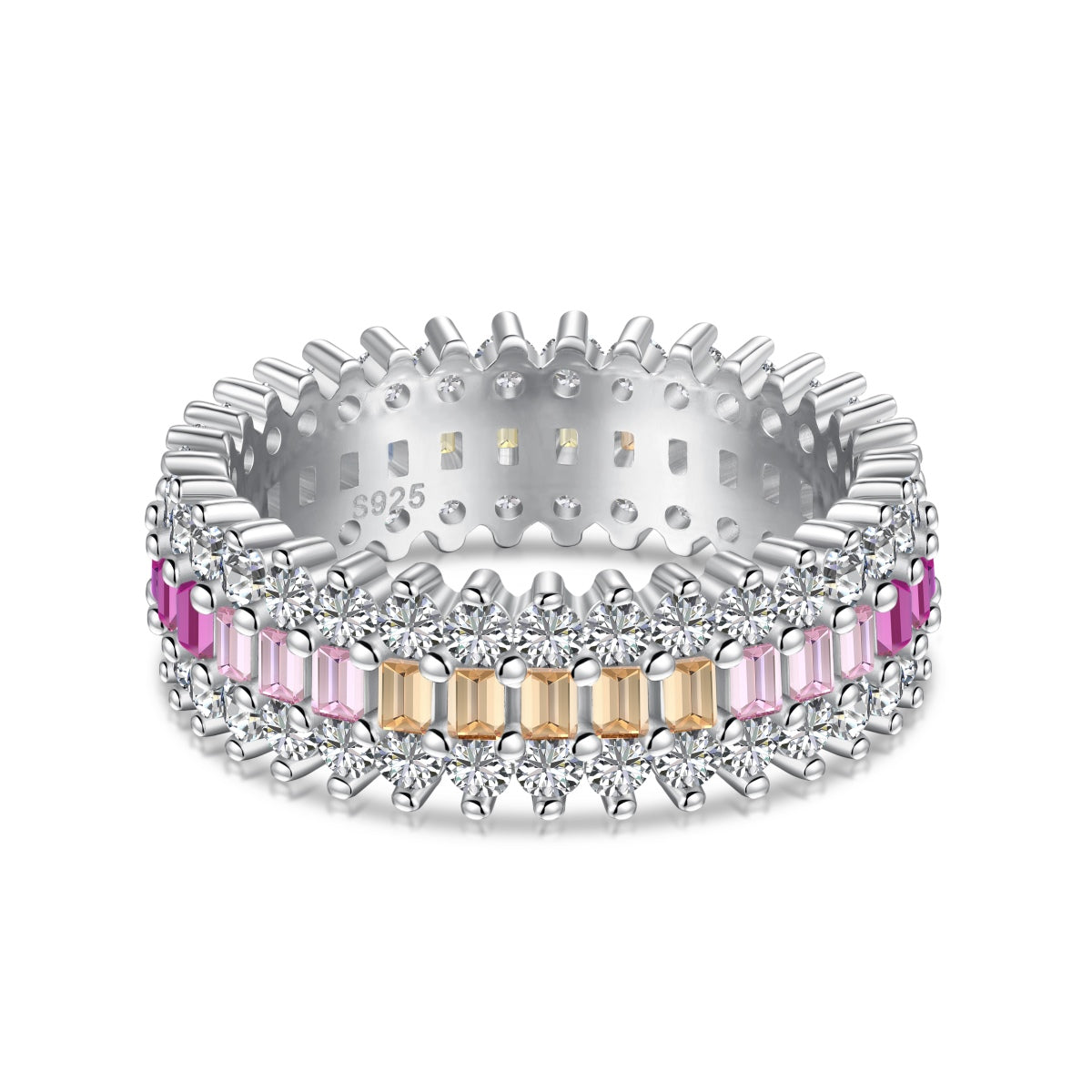[Luxery Jewelry]Ornate Colorful Radiant Cut Daily Ring