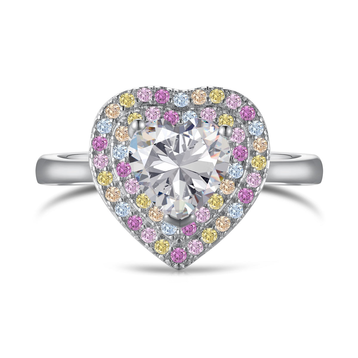 [Luxery Jewelry]Delicate Ebullient Heart Shape Wedding Ring