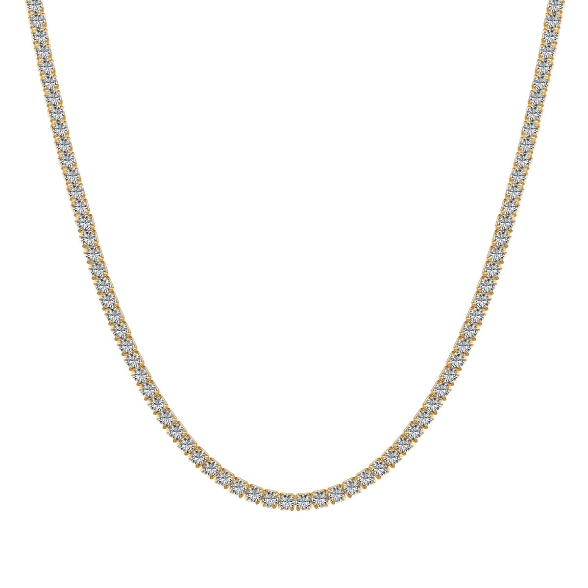 [Luxery Jewelry]Delicate Round Shape Tennis Necklace