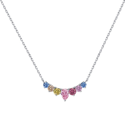 [Luxery Jewelry]Dainty Colorful Heart Necklace
