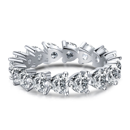 [Luxery Jewelry]0.25 Carat Radiant Romance Heart Cut Lover Ring