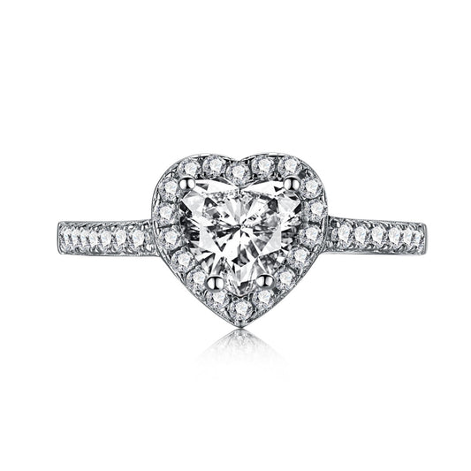 [Luxery Jewelry]Eternity Splashy Romantic Heart Shape Lover Ring