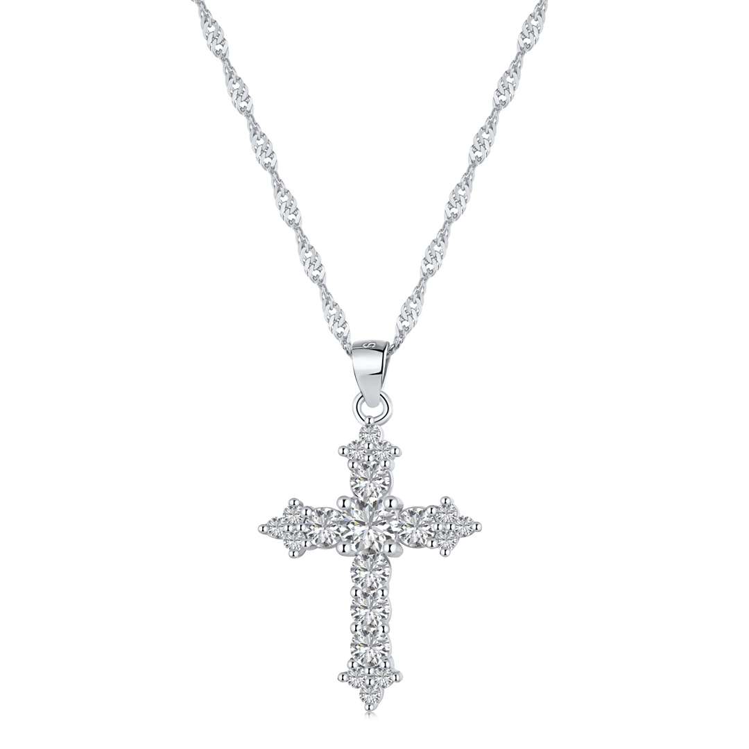 [Luxery Jewelry]Delicate Cross Shape Necklace