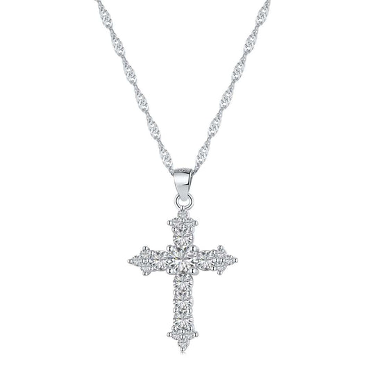 [Luxery Jewelry]Delicate Cross Shape Necklace