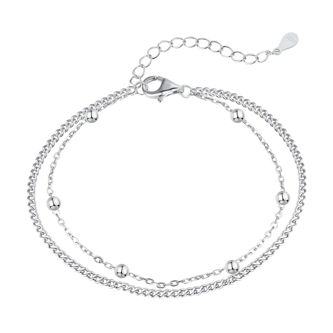 [Luxery Jewelry]Delicate Bead Double Layer Bracelet