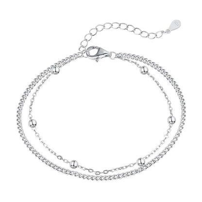 [Luxery Jewelry]Delicate Bead Double Layer Bracelet