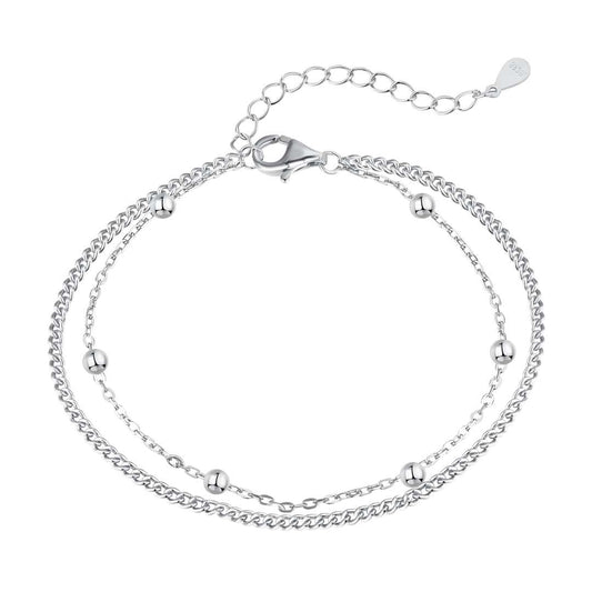 [Luxery Jewelry]Delicate Bead Double Layer Bracelet