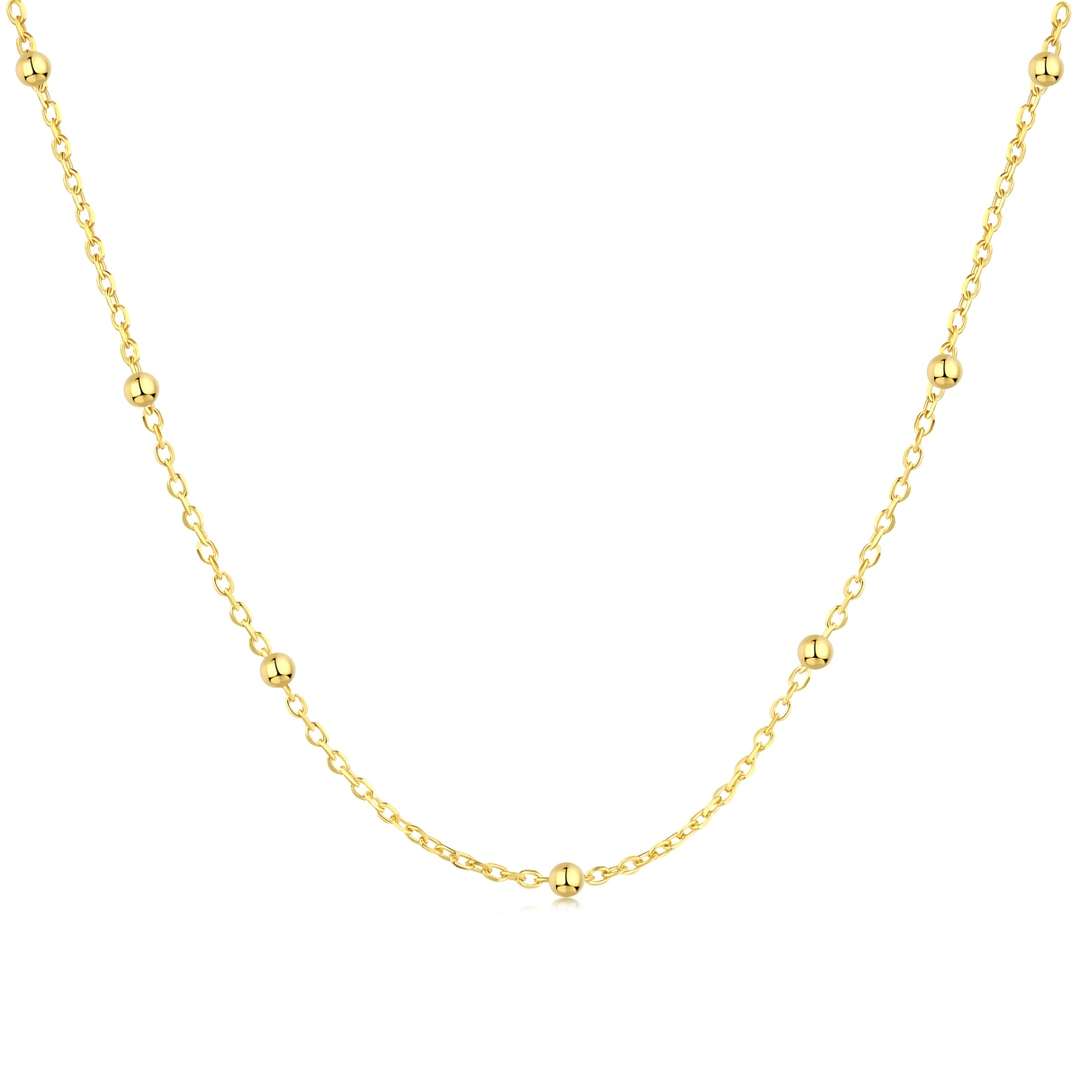 [Luxery Jewelry]Small Bead Clavicle Chain Simple Necklace