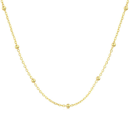 [Luxery Jewelry]Small Bead Clavicle Chain Simple Necklace