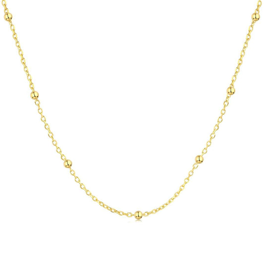 [Luxery Jewelry]Small Bead Clavicle Chain Simple Necklace