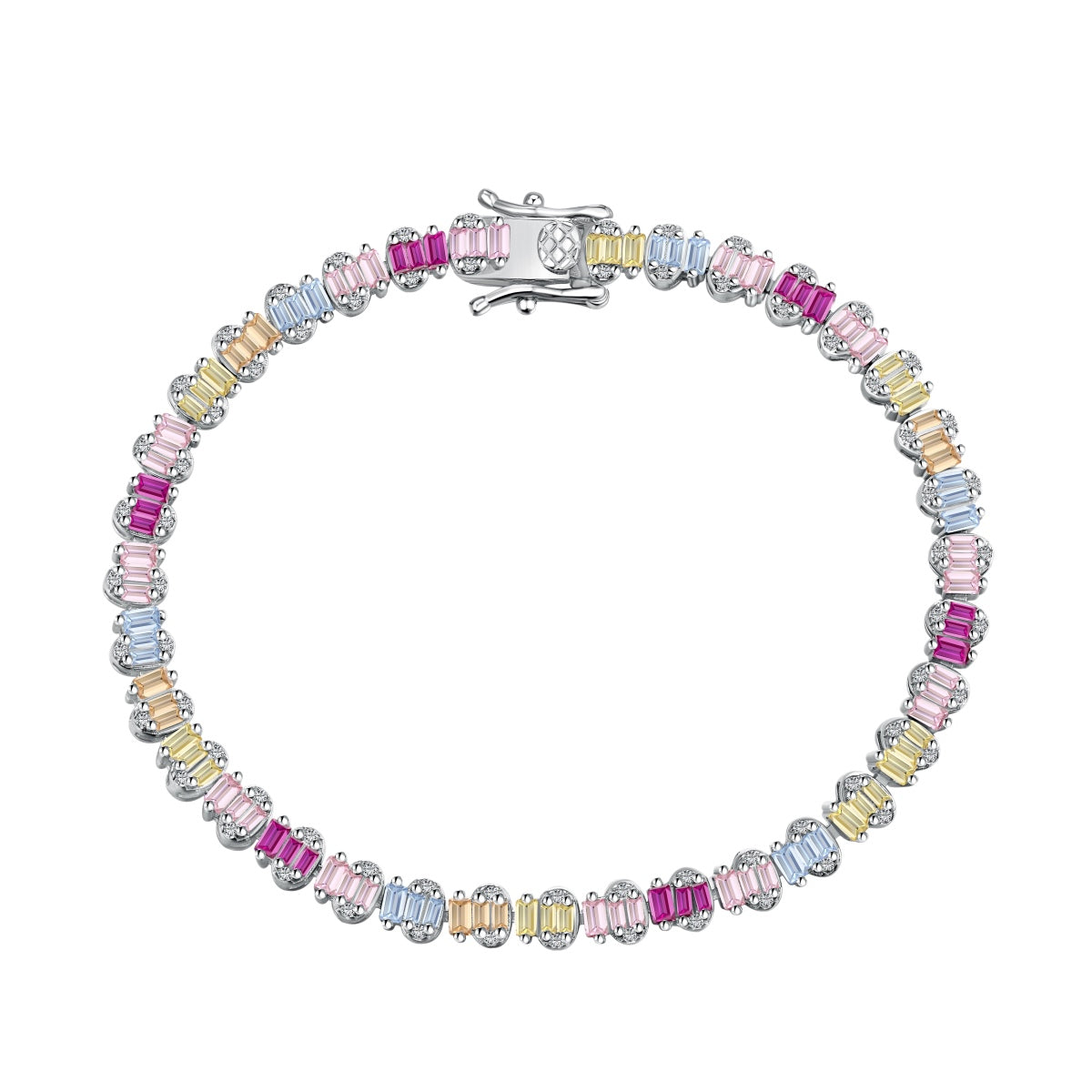 [Luxery Jewelry]Delicate Colorful Emerald Cut Party Bracelet