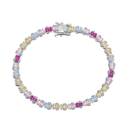 [Luxery Jewelry]Delicate Colorful Emerald Cut Party Bracelet