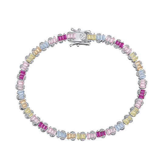[Luxery Jewelry]Delicate Colorful Emerald Cut Party Bracelet