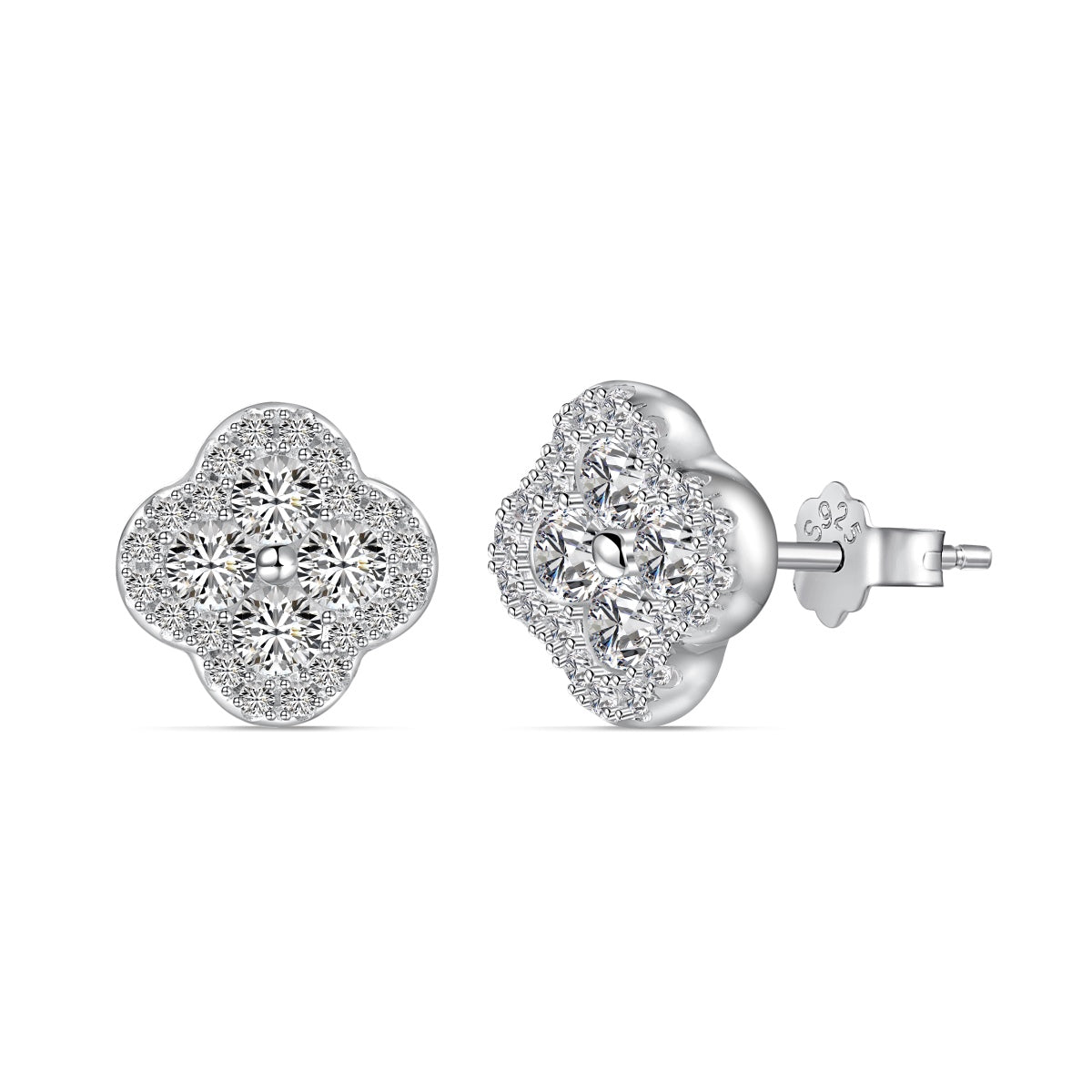 [Luxery Jewelry]Four-Leaf Clover Flower Shaped Earrings