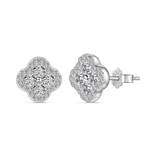 [Luxery Jewelry]Four-Leaf Clover Flower Shaped Earrings