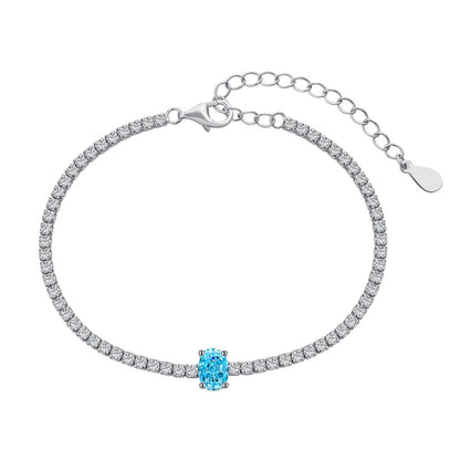 [Luxery Jewelry]0.75 Carat Exquisite Oval Cut Daily Bracelet