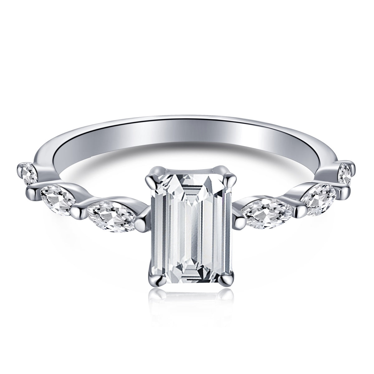 [Luxery Jewelry]1.0 Carat Dainty Resplendent Radiant Cut Daily Ring