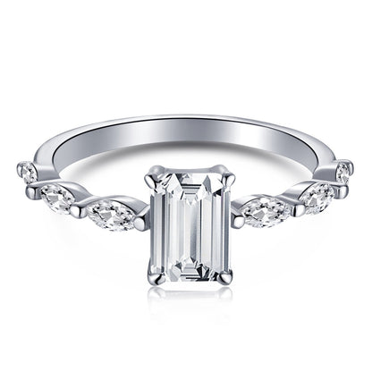 [Luxery Jewelry]1.0 Carat Dainty Resplendent Radiant Cut Daily Ring